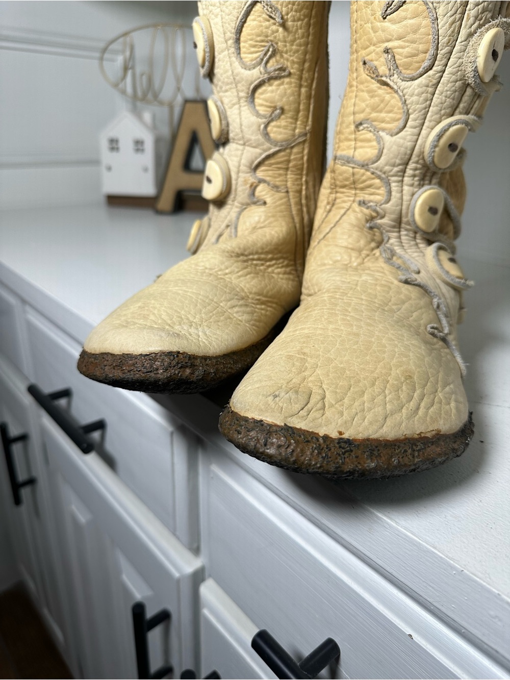 Richard Heinel Original Tall Boot Vintage Handmade Artisan Leather Boho 8-9 Rare - Picture 5 of 11